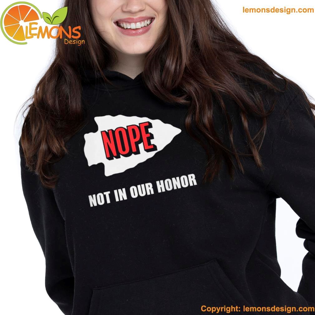 Nope not in our honor crewneck logo shirt
