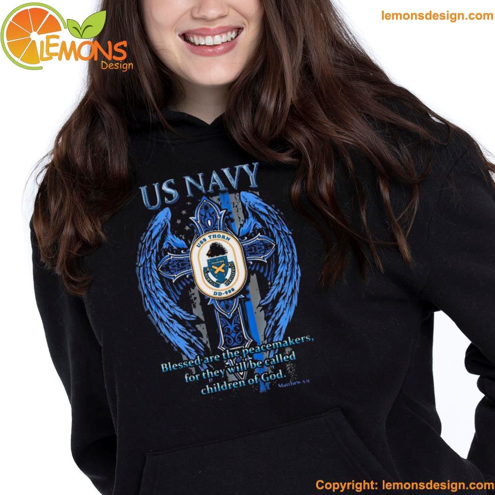 Us navy blessed are the peacemakers for they will be called children of god logo shirt