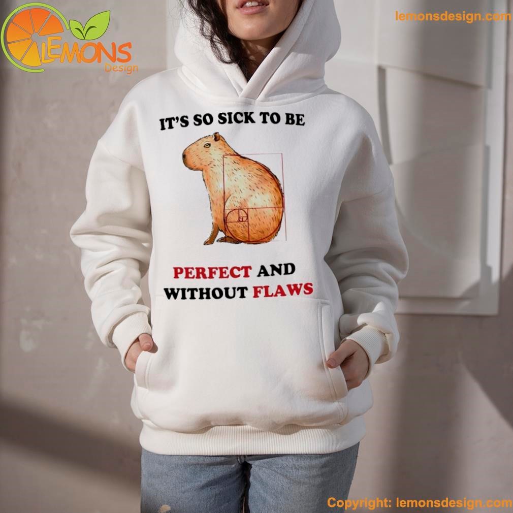 Capybara it's so sick to be perfect and without flaws shirt hoodie.jpg