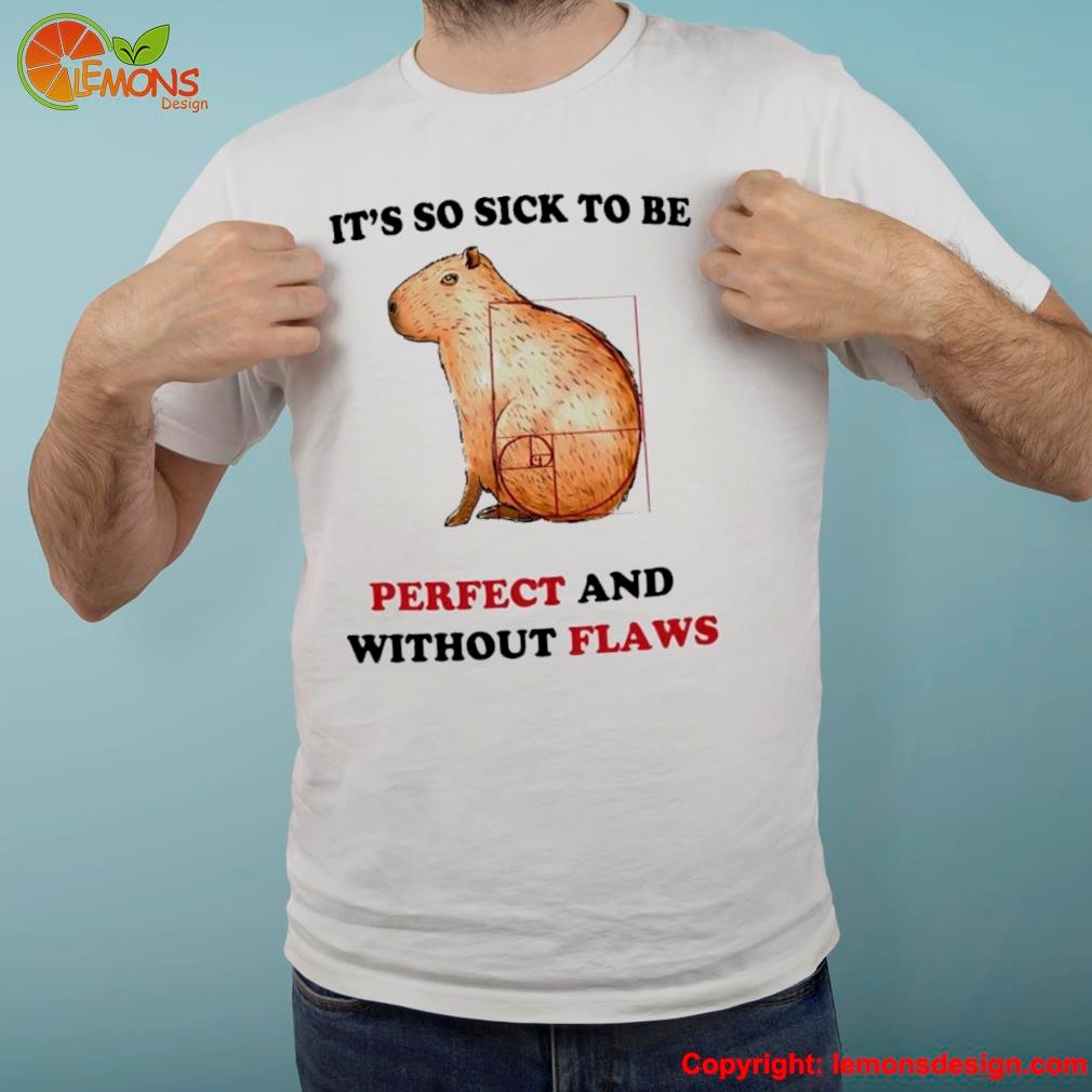Capybara it's so sick to be perfect and without flaws shirt
