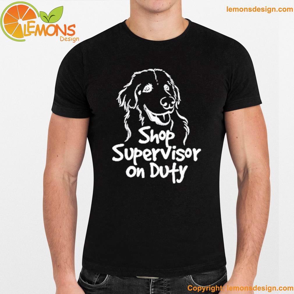 Dog the questionable garage merch shop supervisor on duty shirt unisex men mockup tee shirt.jpg