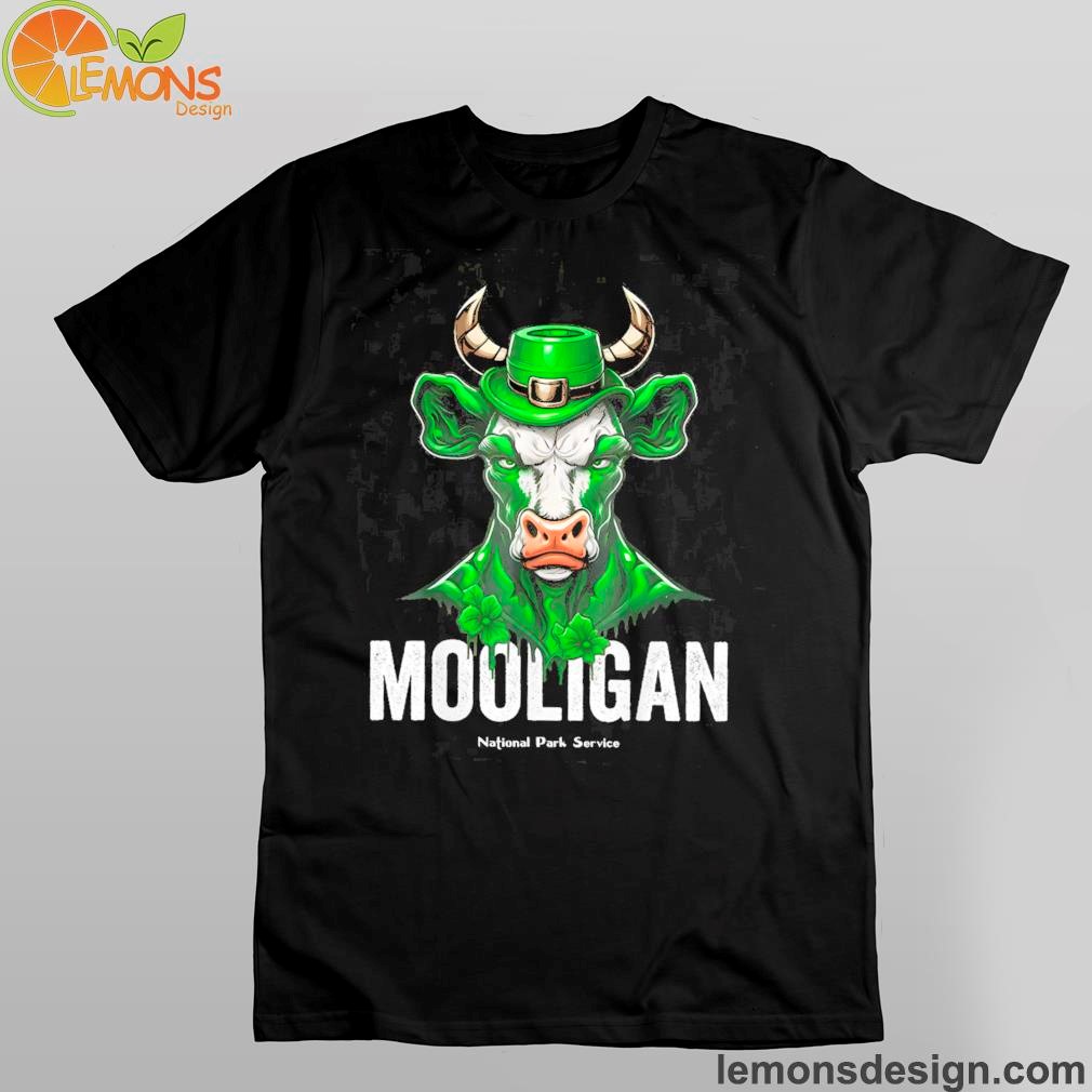 Green lucky cow mooligan national park service shirt