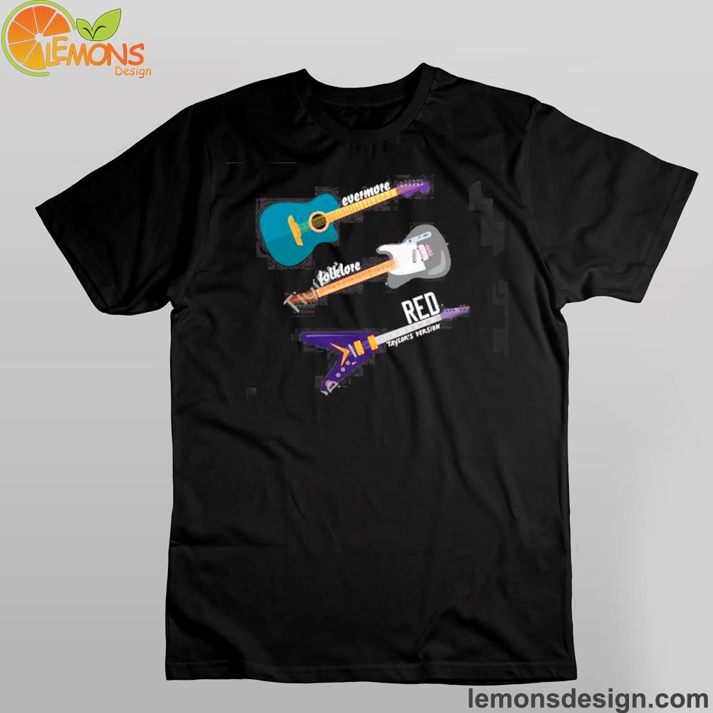 Guitar evermore folklore red taylor's version and alef vernon shirt
