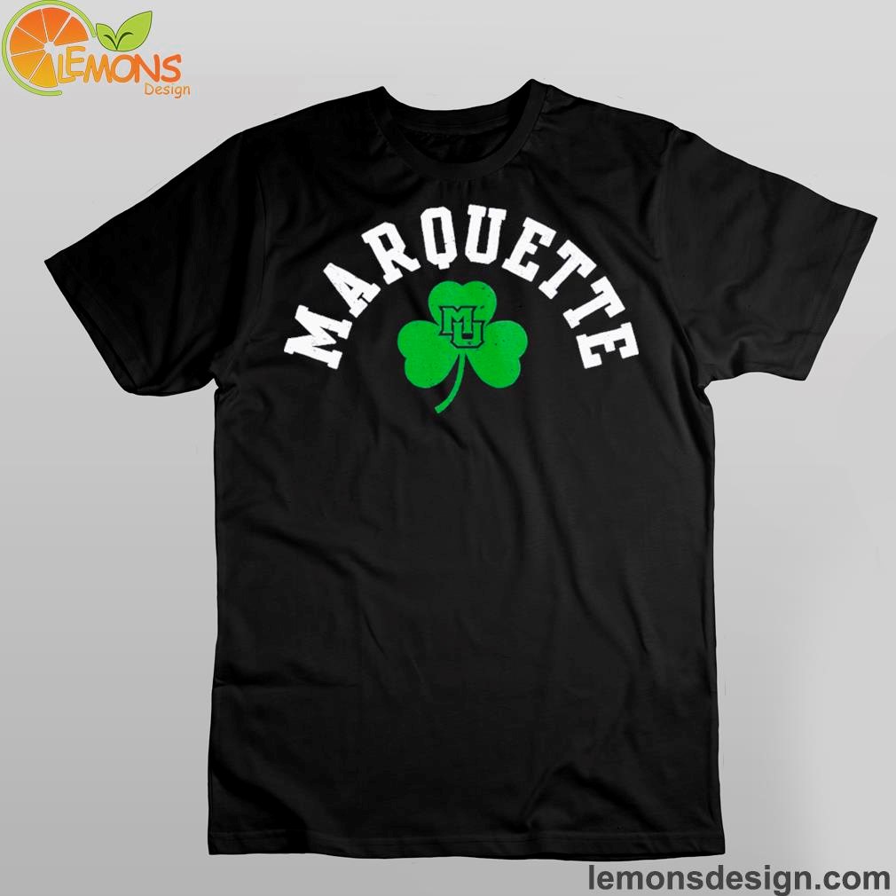Logo mu and Clover Marquette spirit marquette shamrock shirt
