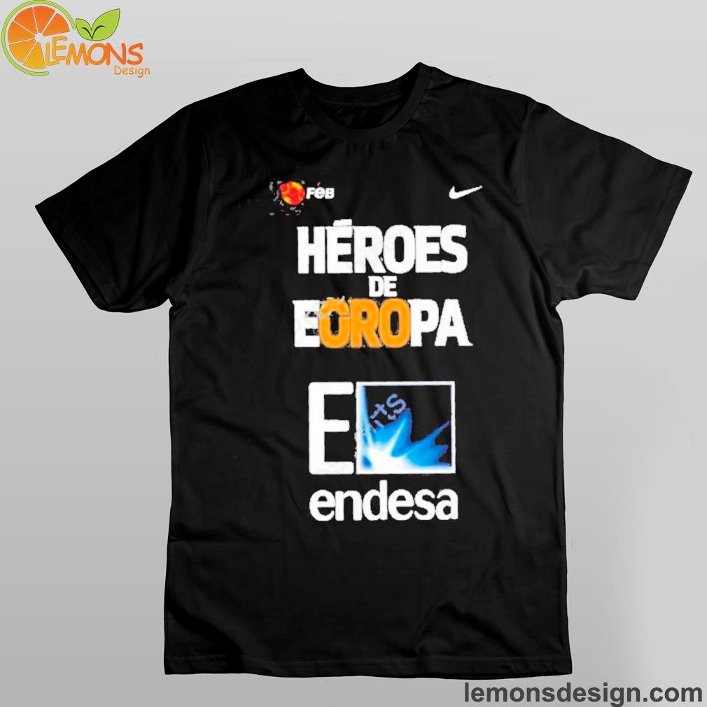 Logo nike and logo feb pau gasol héroes de europa endesa shirt