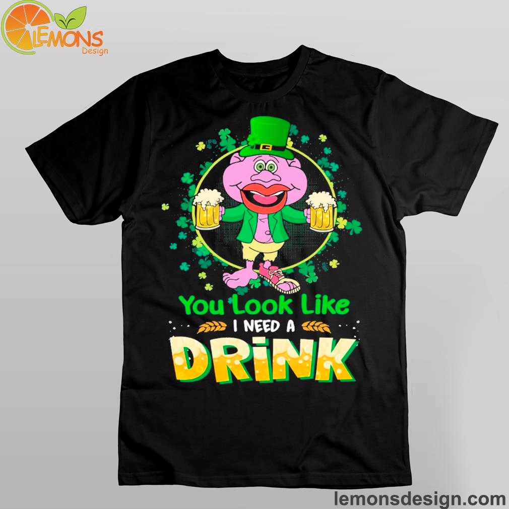 Lucky goblin holding two beers you look like I need a drink shirt