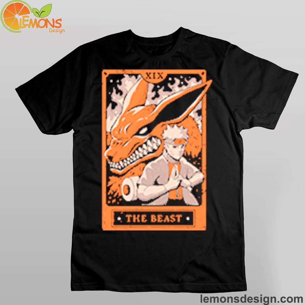 Naruto and the nine tailed fox the beast tarot shirt
