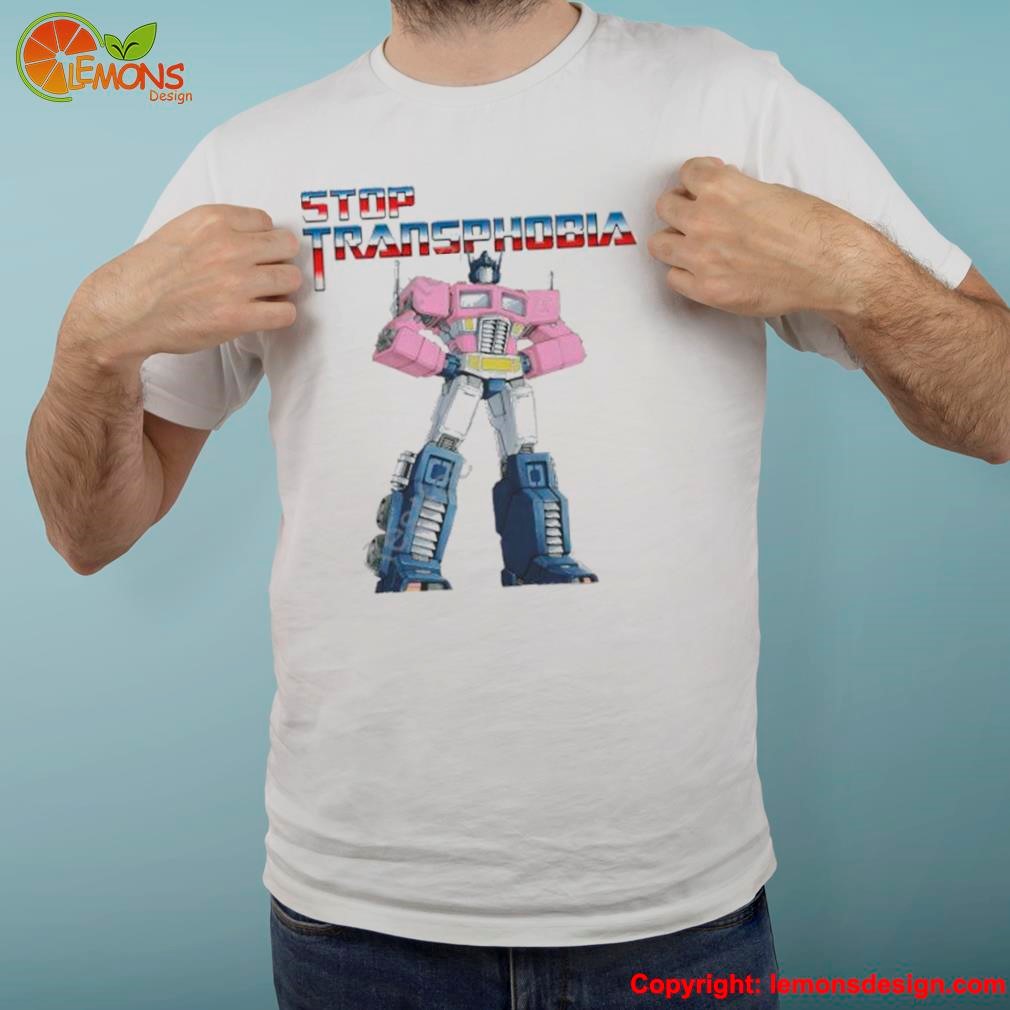 Optimus Prime pink stop transphobia good merch shirt