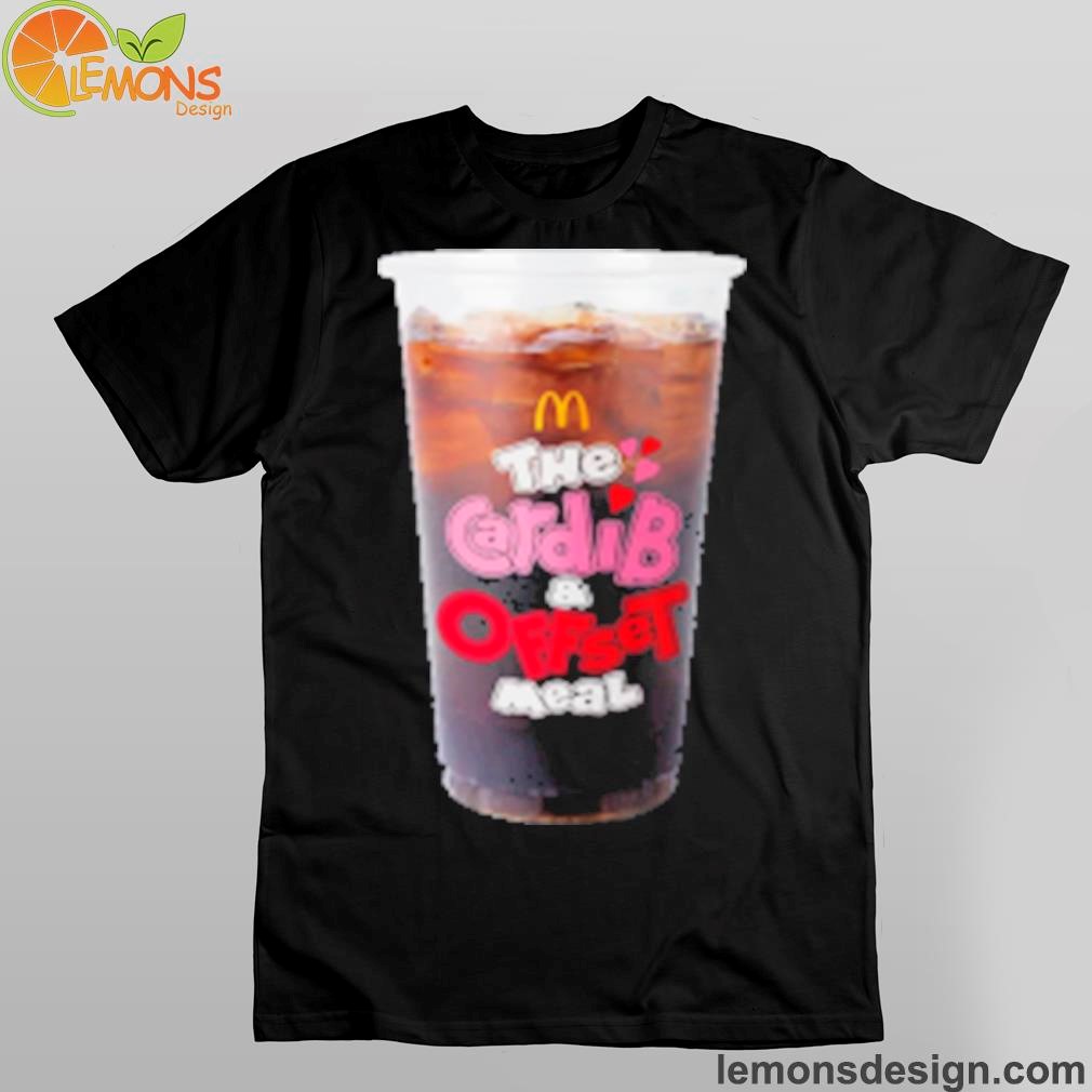 PepsI water glass soft drink the cardI b and offset meal logo shirt