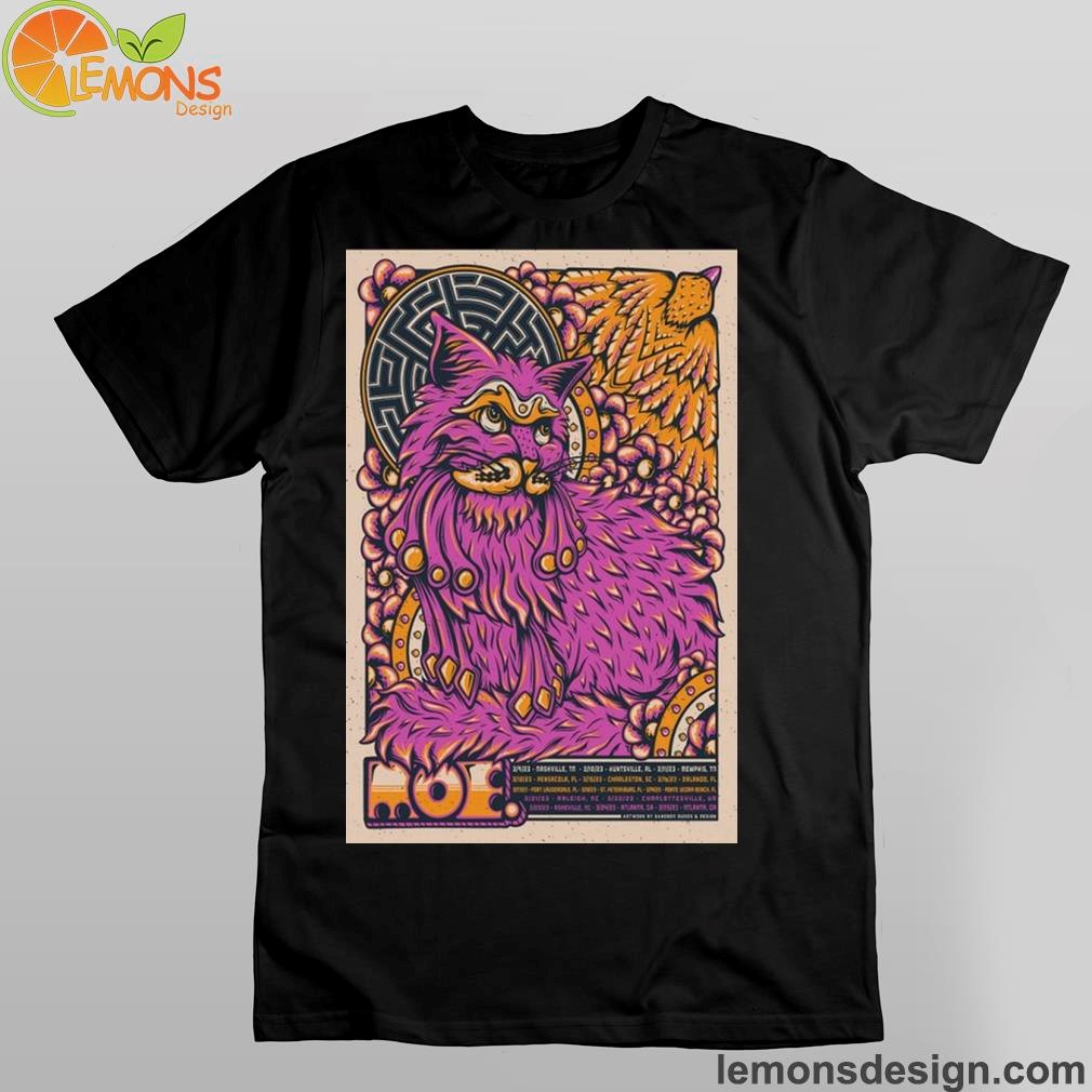 Purple cat moe. the band march tour shirt
