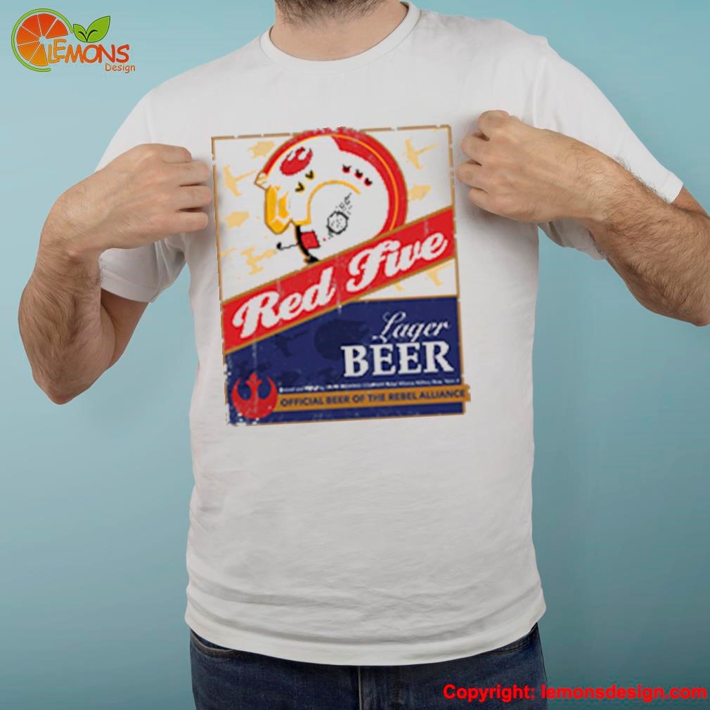 Red five lager beer shirt