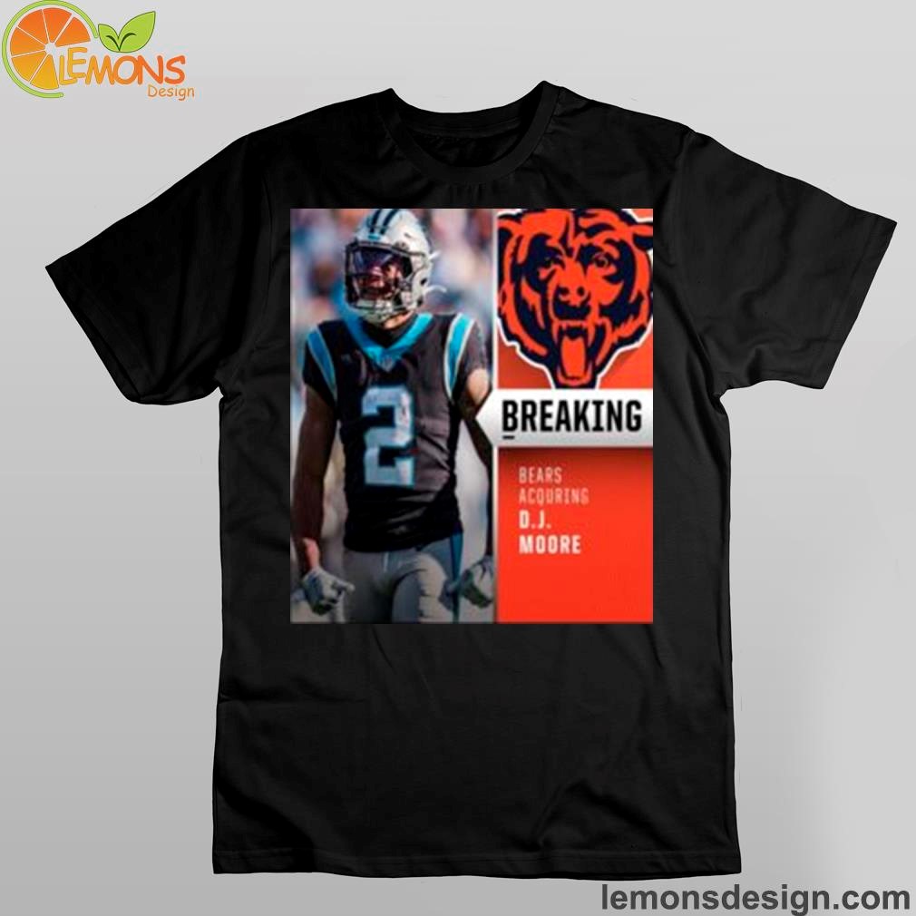 Rugby number 2 chicago bears acquiring wr dj moore vintage shirt