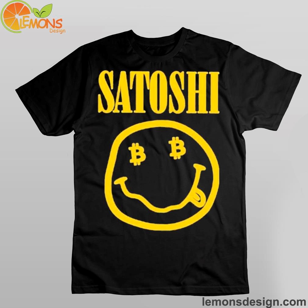 SatoshI smiley face bitcoin icon shirt