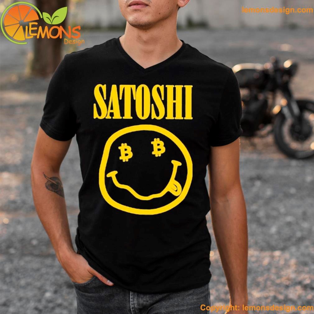SatoshI smiley face bitcoin icon shirt v-neck tee shirt.jpg