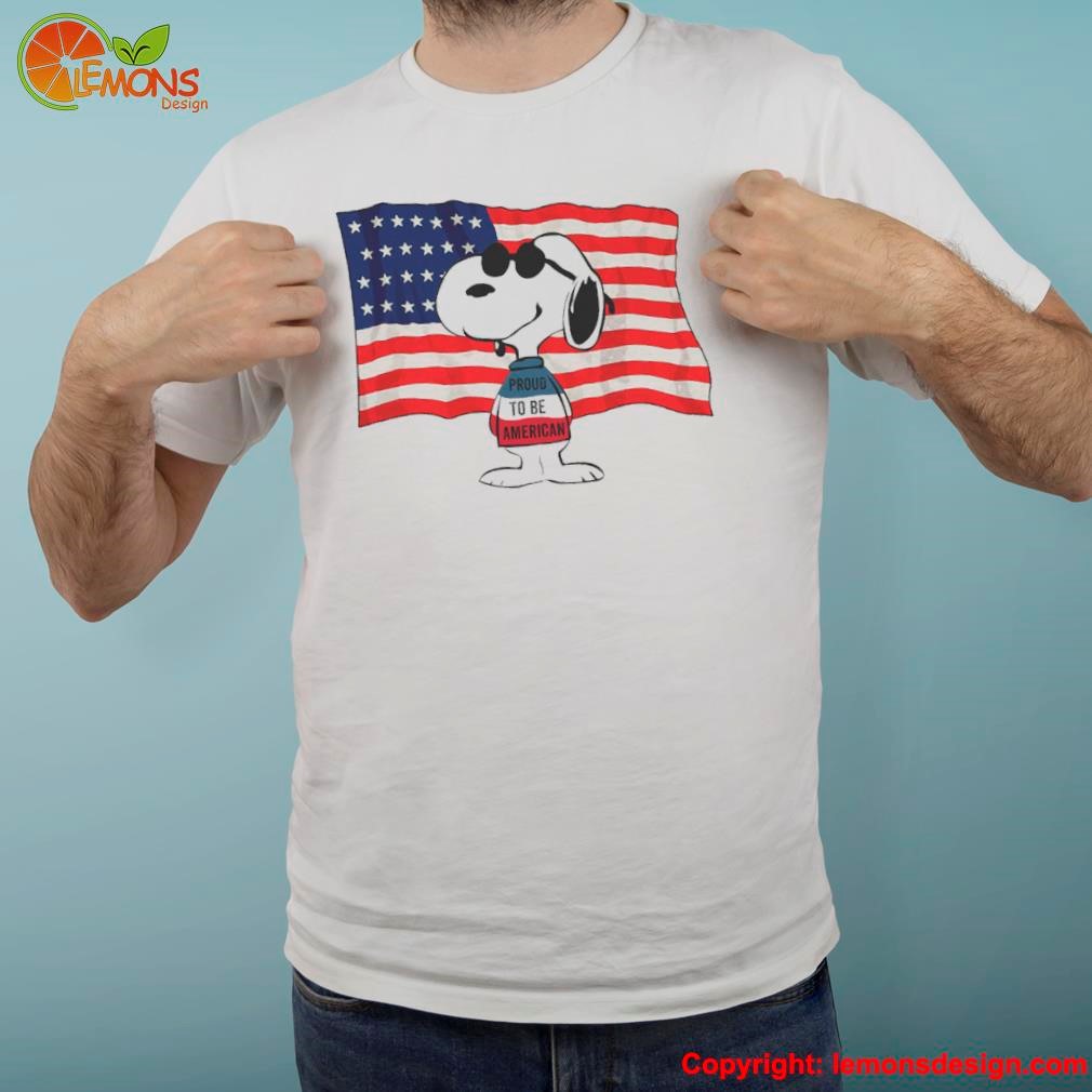 Snoopy and american flag proud to be american shirt