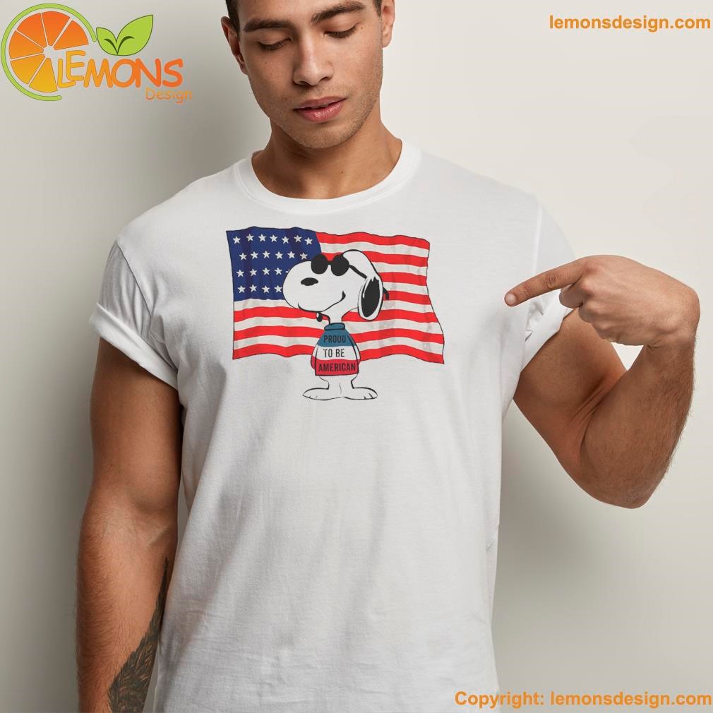 Snoopy and american flag proud to be american shirt unisex men tee shirt.jpg