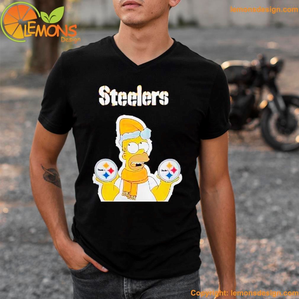 Steelers Christmas homer simpson Pittsburgh Steelers shirt v-neck tee shirt.jpg