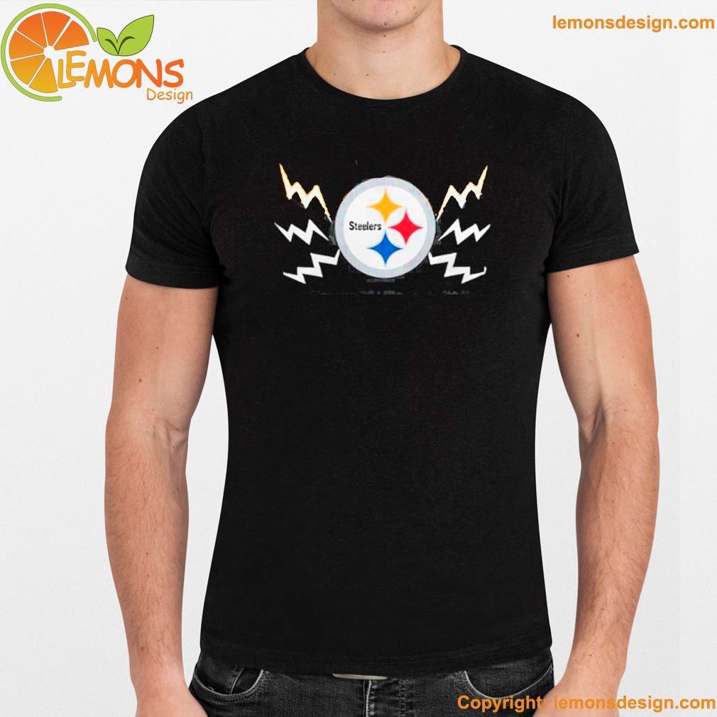 Steelers Christmas lightning strike Pittsburgh Steelers shirt unisex men mockup tee shirt.jpg