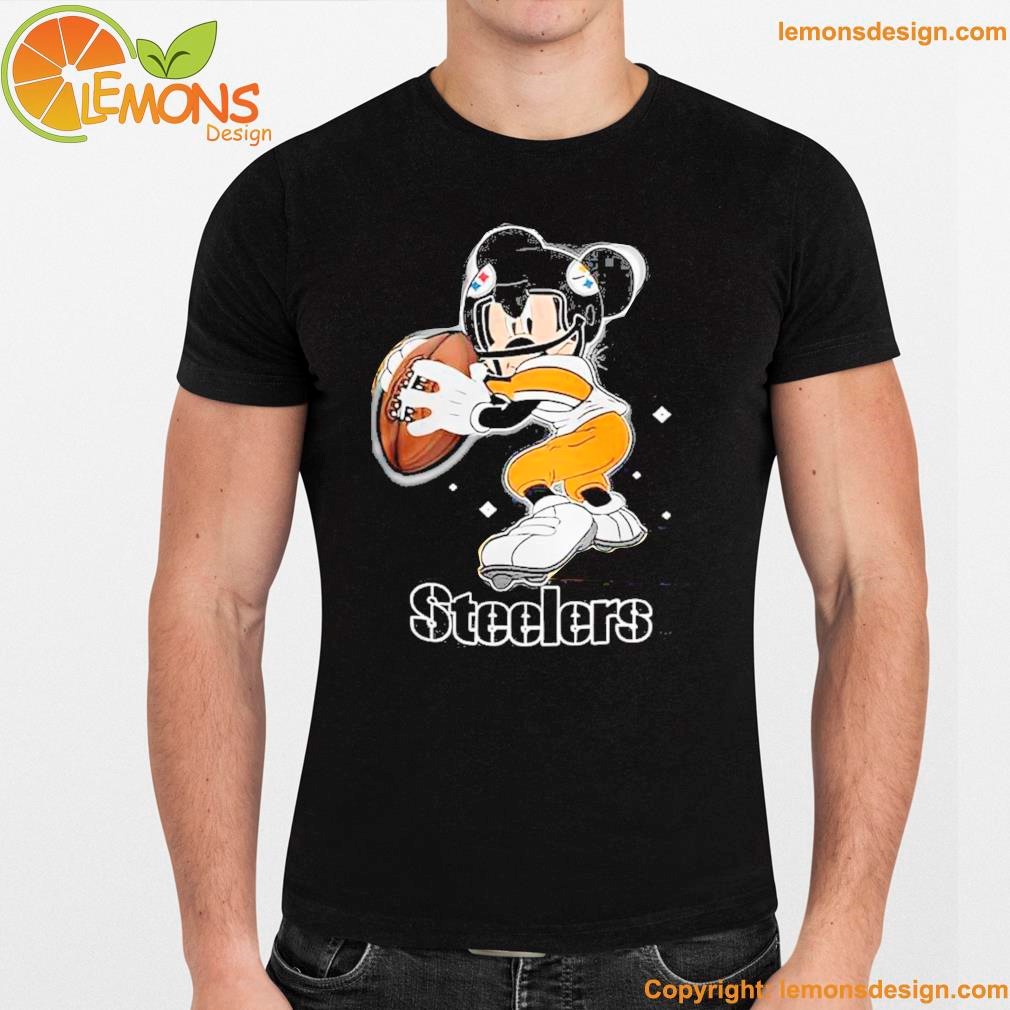 Steelers Christmas mickey mouse Football player Pittsburgh Steelers shirt unisex men mockup tee shirt.jpg