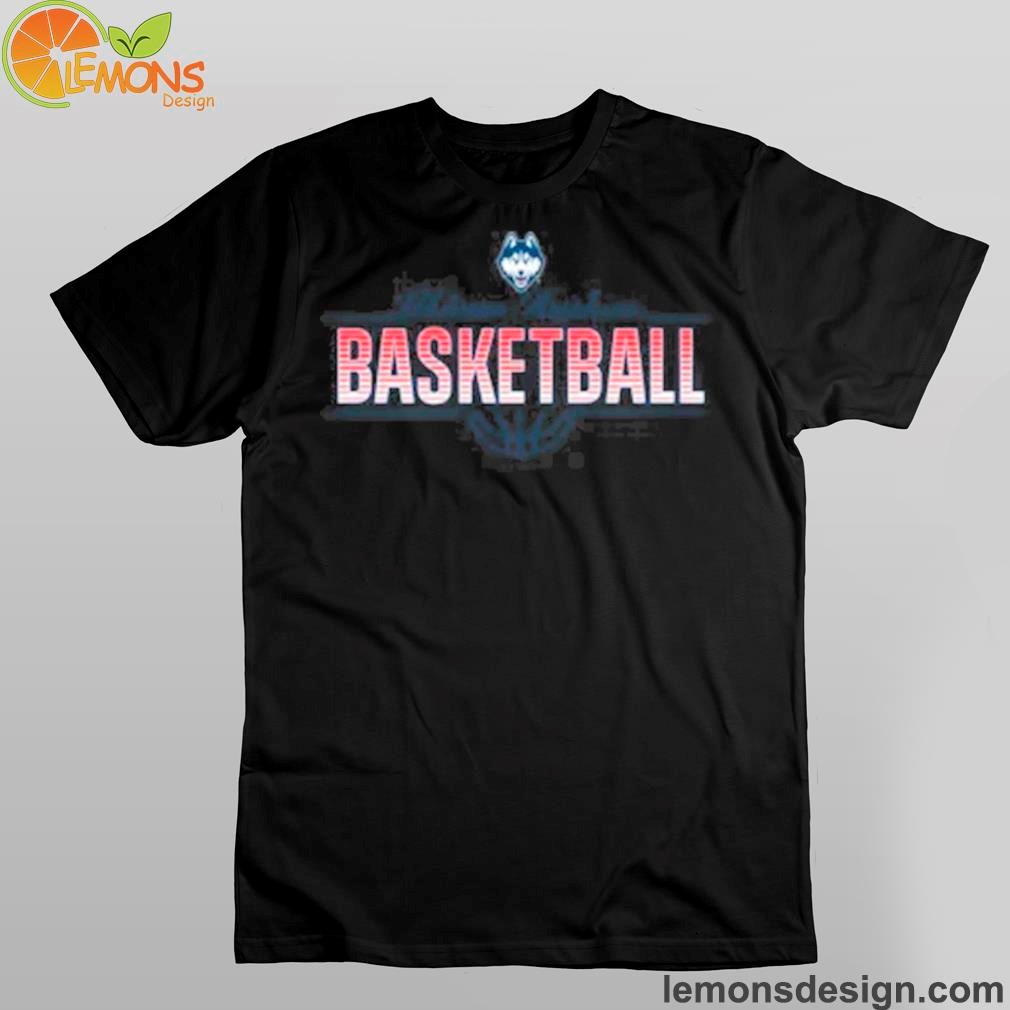 Uconn huskies logo basketball skyhook shirt