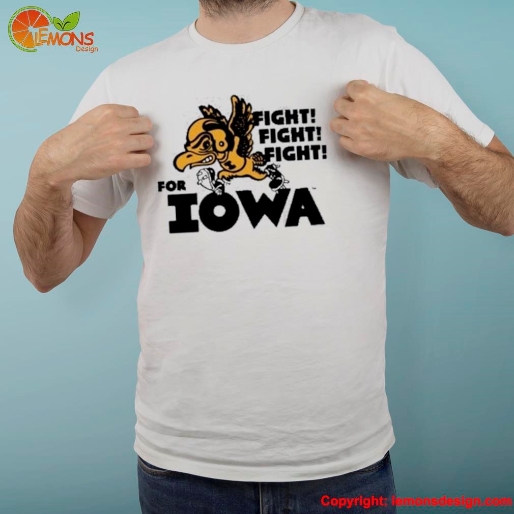 Vintage Iowa Hawkeye Metal Art Logo and fight for Iowa shirt