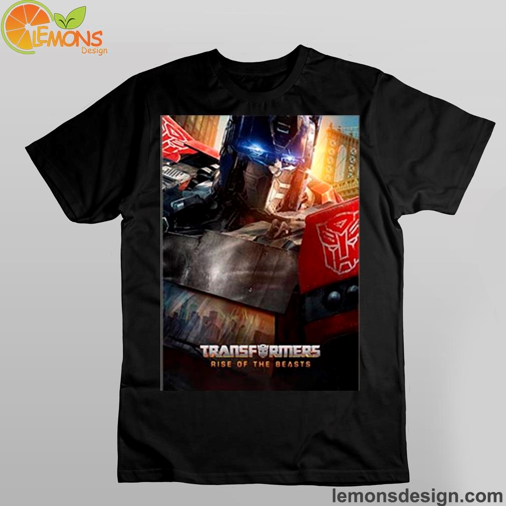War robot optimus prime in transformers rise of the beasts first poster movie art decor poster canvas shirt