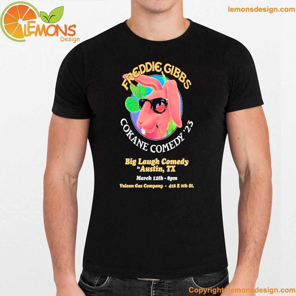 pink rabbit Freddie gibbs cocaine comedy ' 23 shirt unisex men mockup tee shirt.jpg