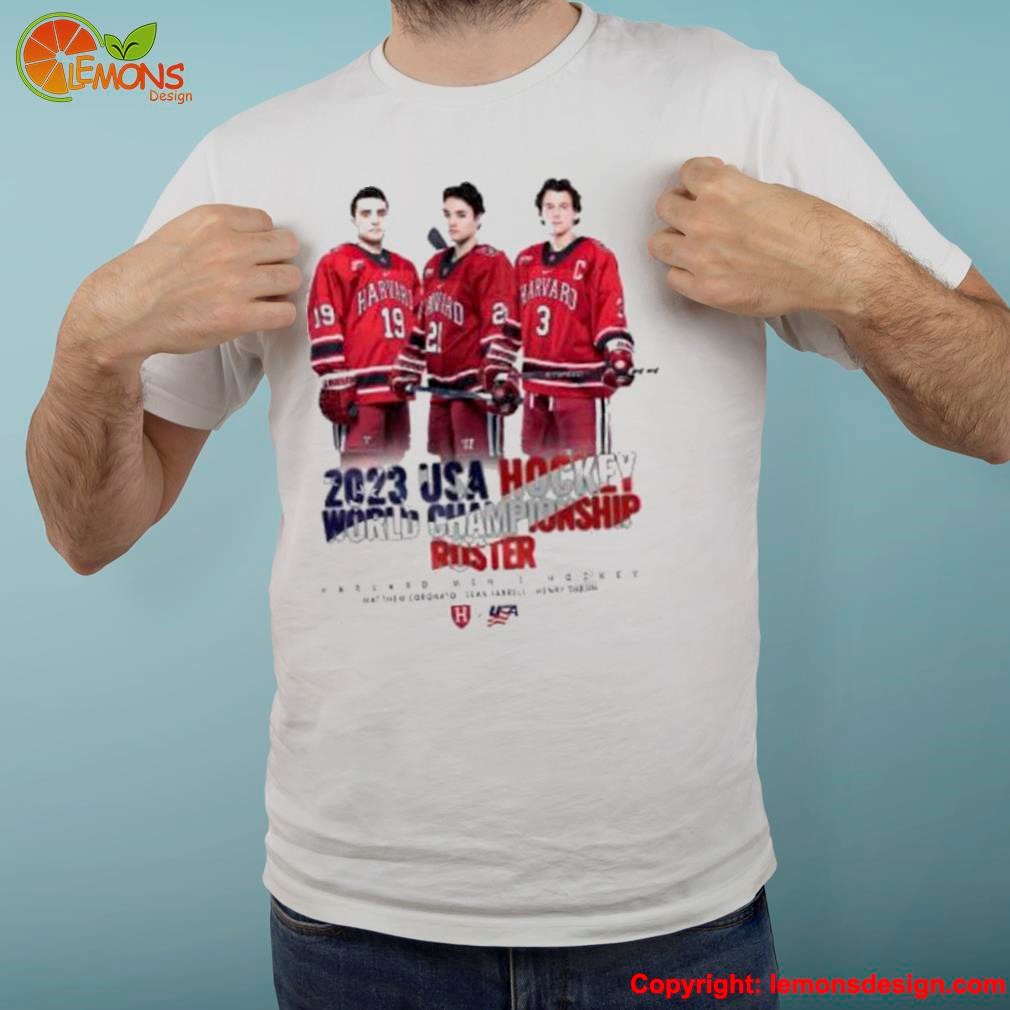 2023 Usa Hockey World Championship Roster Harvard Men's Hockey Shirt