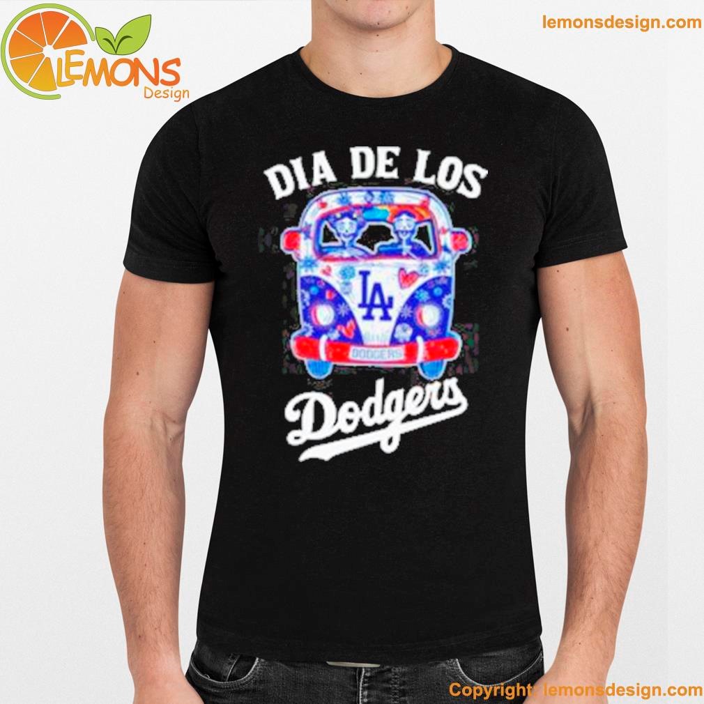 Official Funny Hippie Car Los Angeles Dodgers Skull Dia De Los Dodgers  Funny Shirt, hoodie, longsleeve, sweater