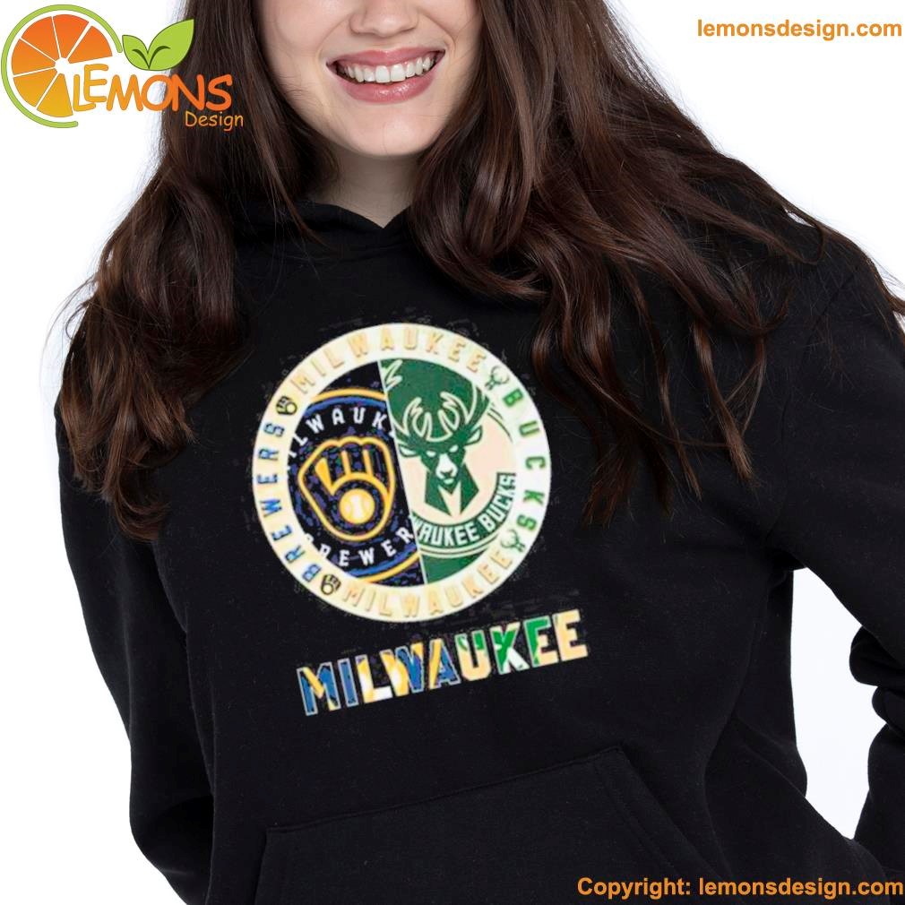 Milwaukee Brewers Women's Cut Size Medium Hooded Sweatshirt