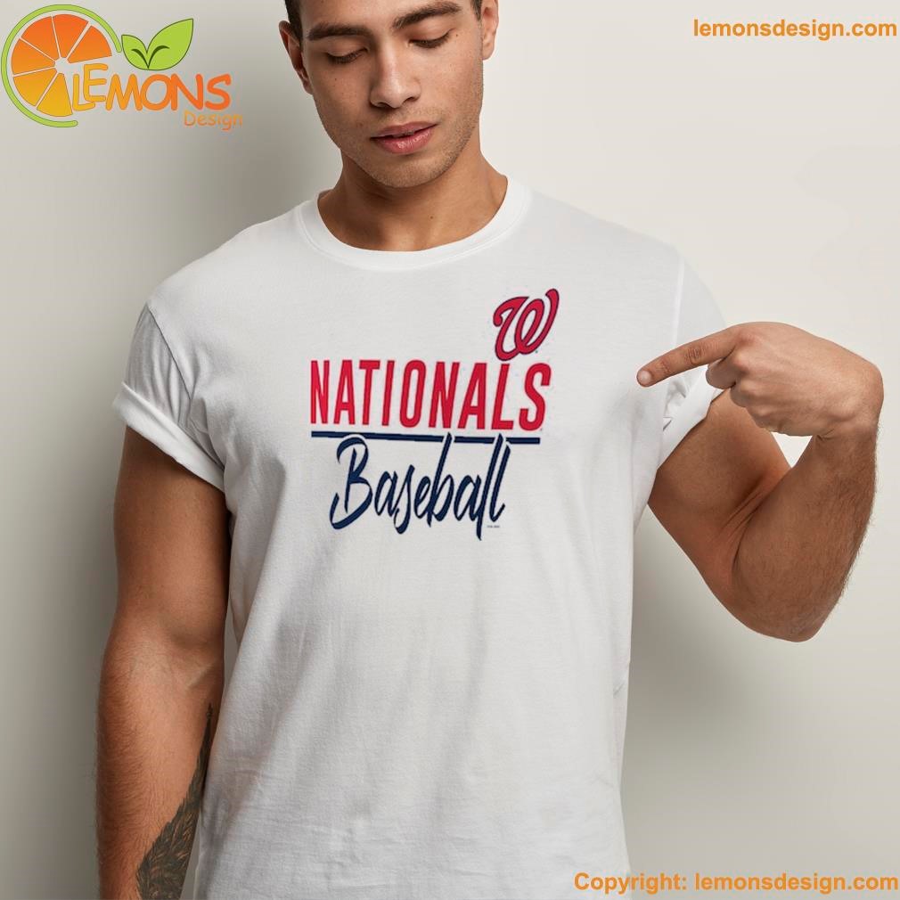 Washington Nationals G-III 4Her by Carl Banks White Team Graphic V-Neck  Fitted Shirt, hoodie, longsleeve, sweater
