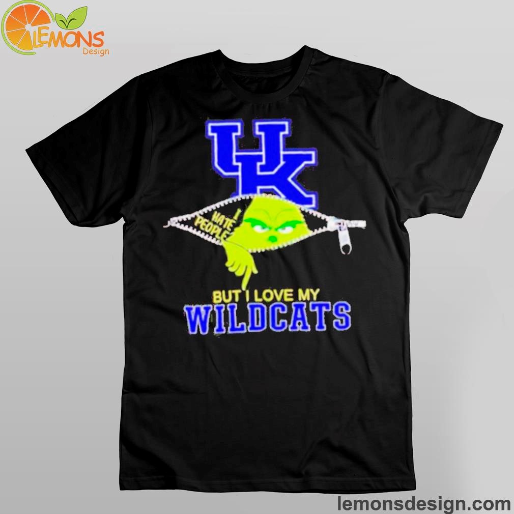 Grinch zipper I hate people but I love my Kentucky Wildcats Shirt And Hoodies