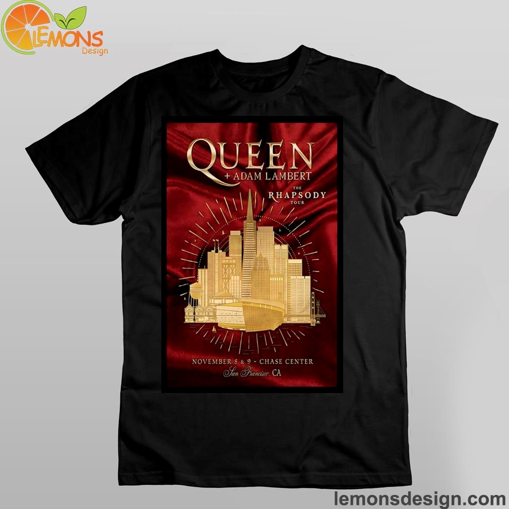 Queen x Adam Lambert San Francisco, California November 8 & 9 2023 Poster Shirt