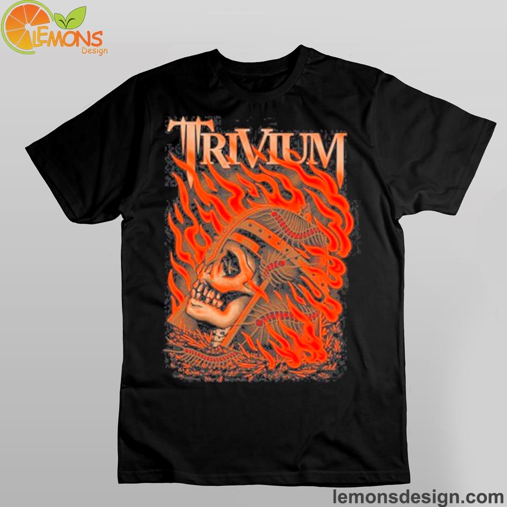 Trivium Heavy Metal Holiday Flaming Skull shirt